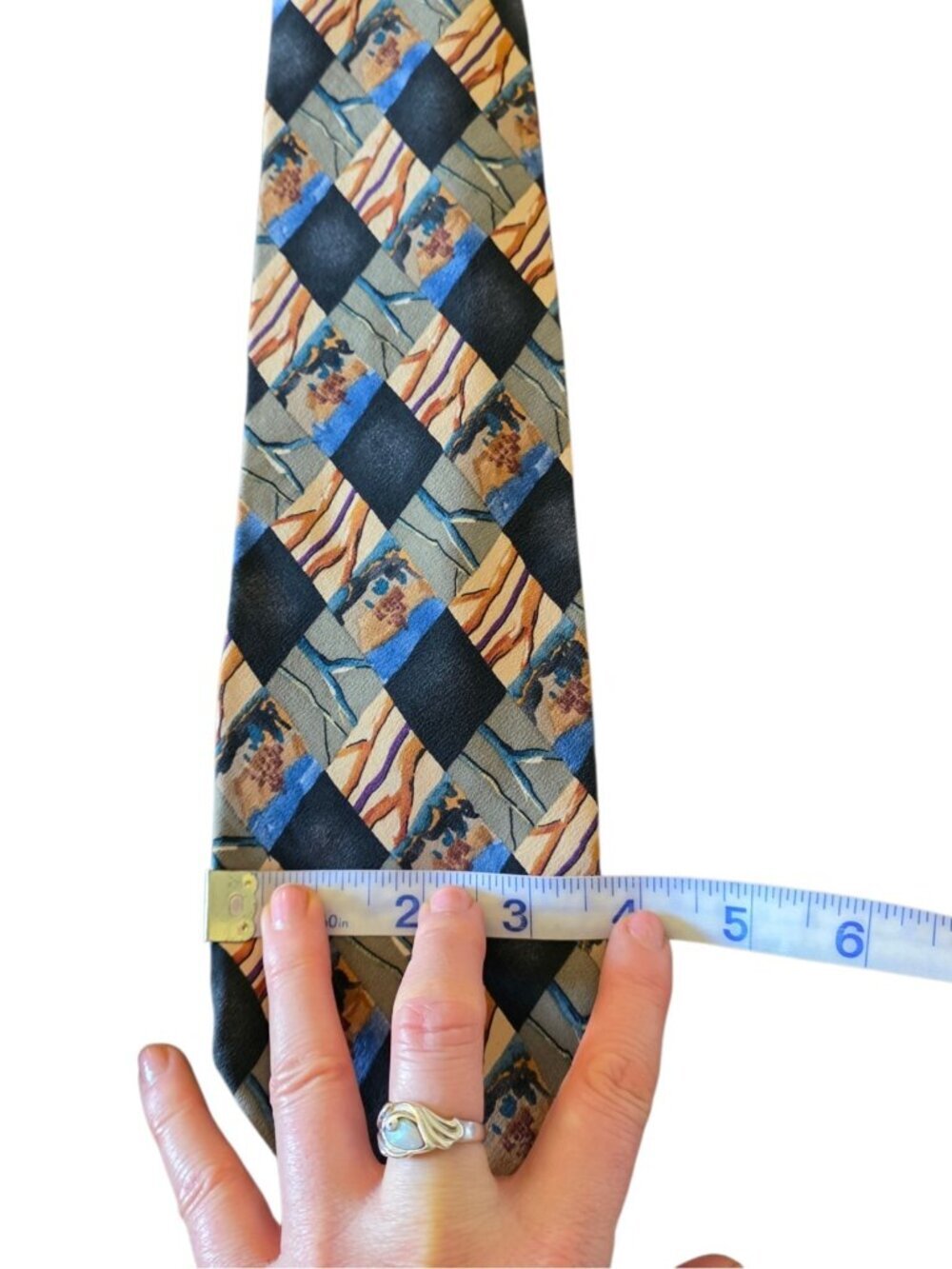 J. Garcia Silk Tie California Mission Collection Nine Stonehenge USA Vintage - Picture 9 of 13